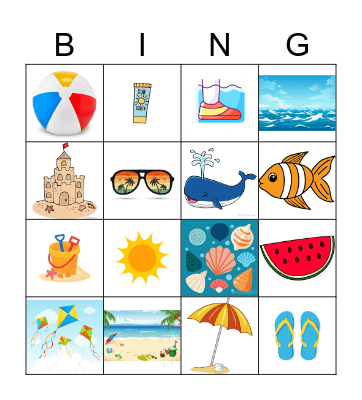 Beach Week Bingo Card