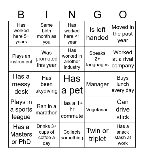 Berkley Bingo Card