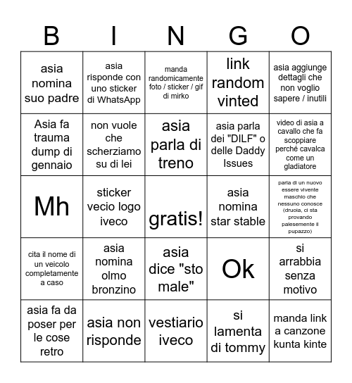Meme Bingo Card