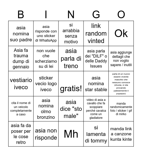 Meme Bingo Card
