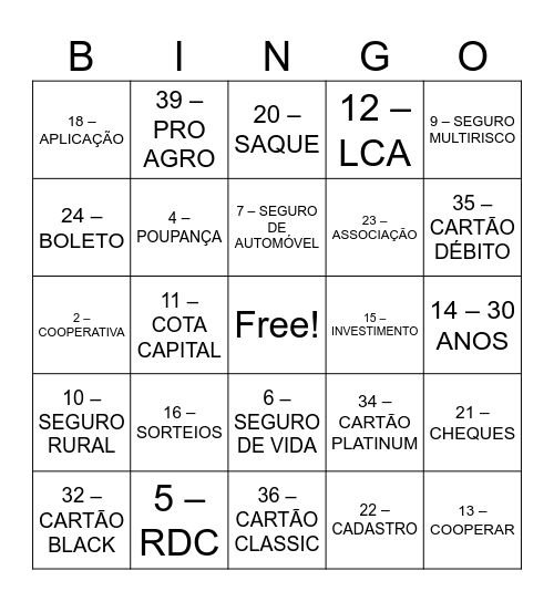 Cresol Bingo Card