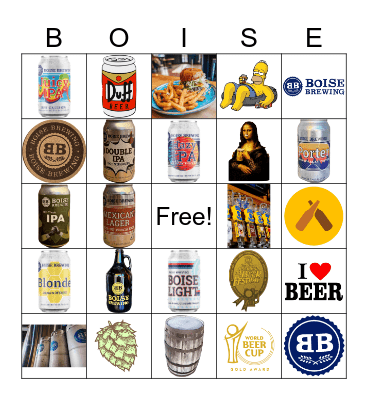 Boise Brewing Bingo Card