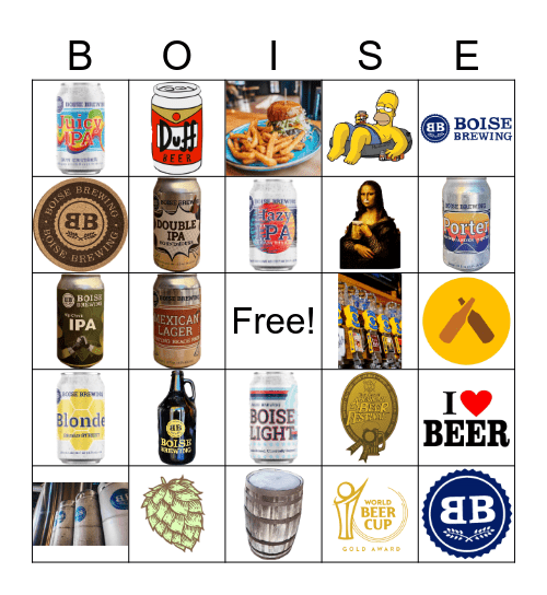 Boise Brewing Bingo Card