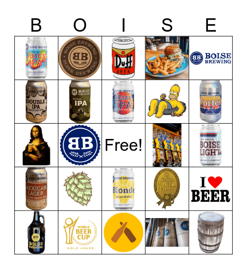 Boise Brewing Bingo Card