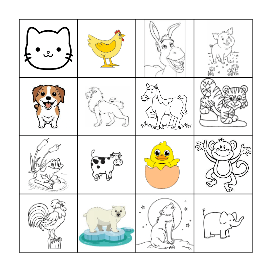 Bingo: Dieren Bingo Card