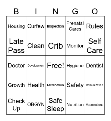 Monti Hotel : Bingo Card