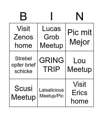 GRING Bingo Card