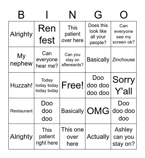 JB Rounds Bingo! Bingo Card