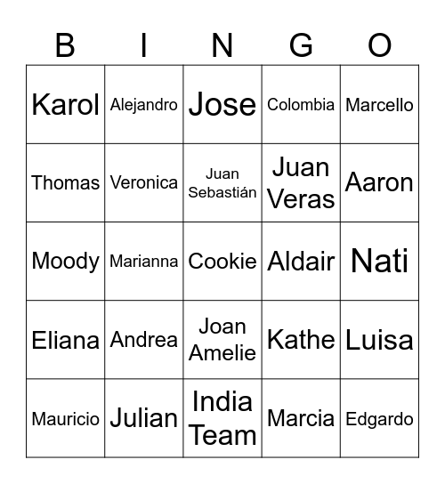 Bingo Cloud Team 5 years Bingo Card