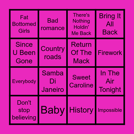 Banging Bangers 6 (Round 3) Bingo Card