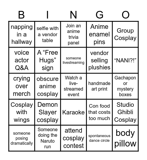 FLORIDA SUPERCON Bingo Card