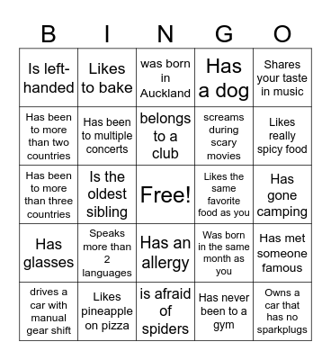 Icebreaker Bingo: Find Someone Who Bingo Card