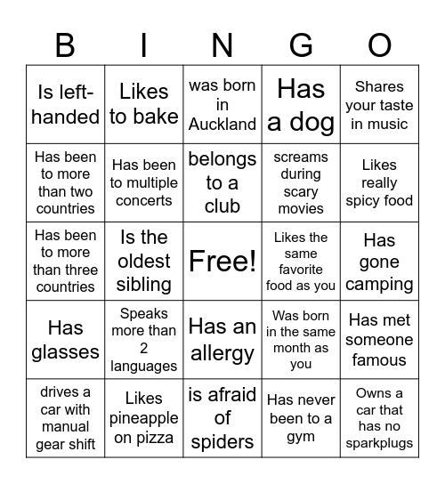 Icebreaker Bingo: Find Someone Who Bingo Card