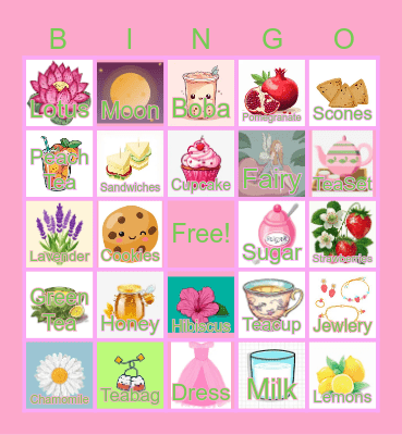 Tipsy Tea :) Bingo Card
