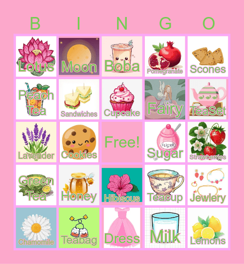 Tipsy Tea :) Bingo Card