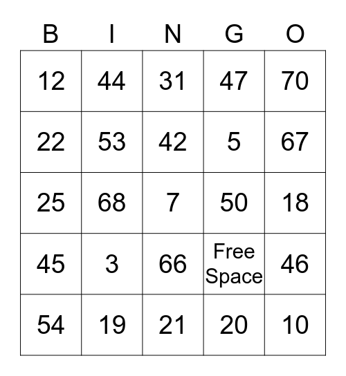 Bingo Card