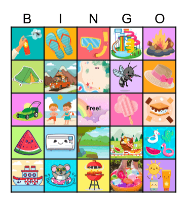 Summer Vocabulary Bingo Card