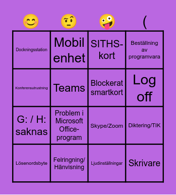 Bingo Bango bongo Bingo Card