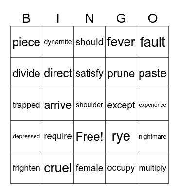 Bingo Card