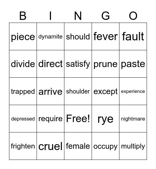 Bingo Card
