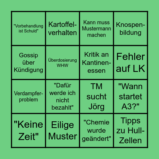 WHW BINGO Card