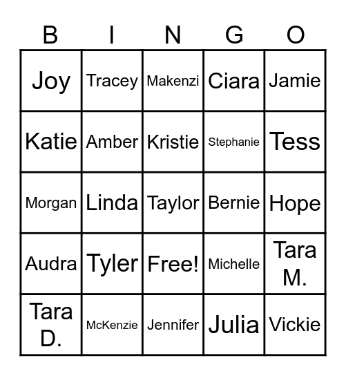 CCC BINGO Card