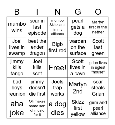 new life series bingo Card