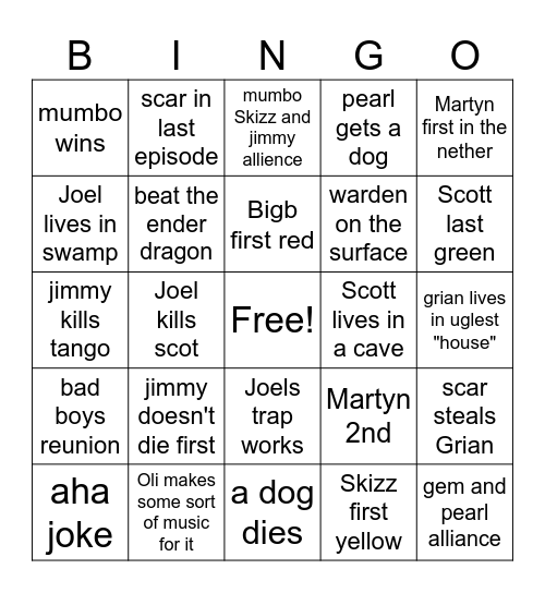 new life series bingo Card