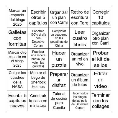 Bingo del verano Bingo Card
