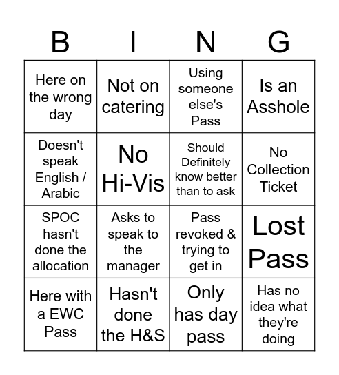 AFT_R ACCRED BINGO Card