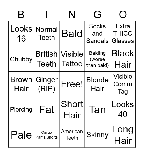 Looky at Lucky Bingo Card