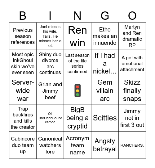 New Life Series Bingo Card
