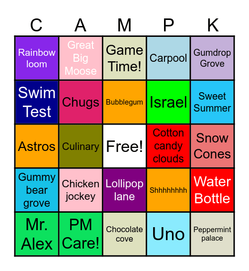 KaleidoBingo! Bingo Card