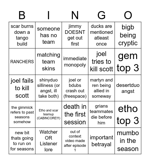 life series season 7 Bingo Card