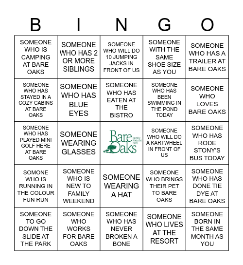 Mingle Bingo Card