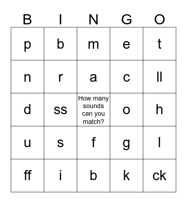 Find that sound  Bingo Card