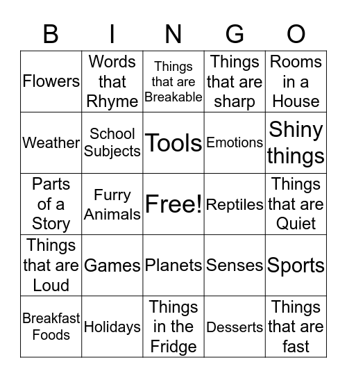 Bingo Card