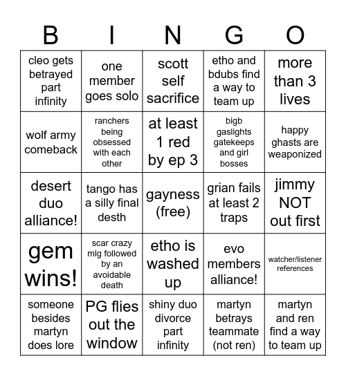 Life Series 7 Bingo - Celiaskies Bingo Card