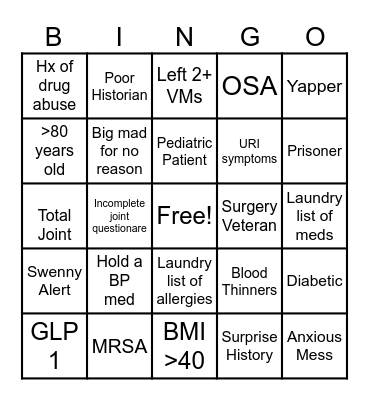 PHONE CALL BINGO Card