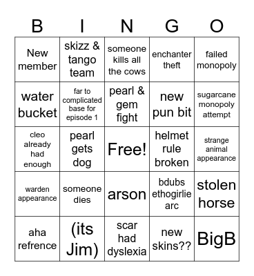 Life Bingo Card