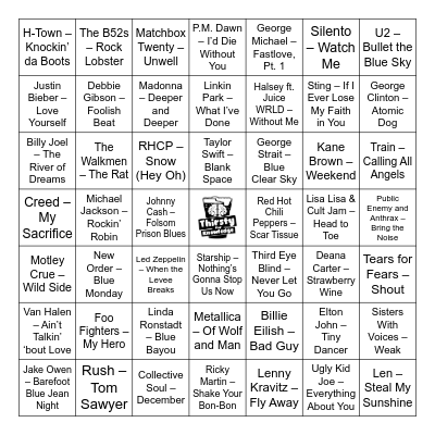 Thirsty For Knowledge Music Bingo Card