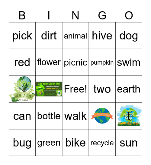 earth day Bingo Card