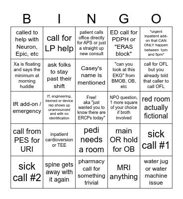 AIC BINGO Card