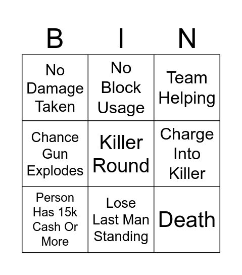 Guest 1337 Bingo Card