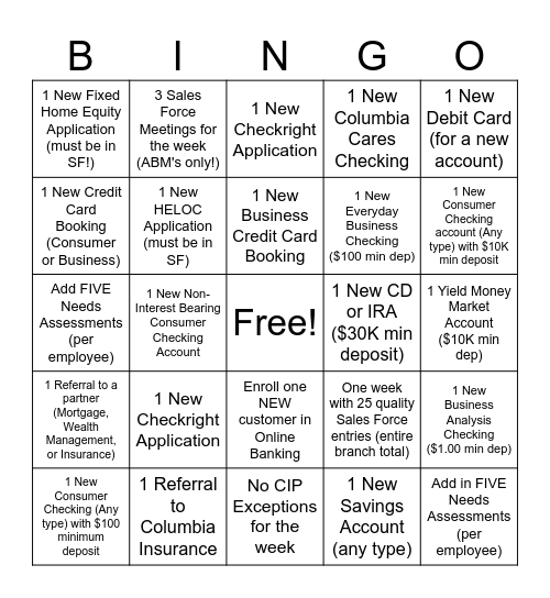 Team Paramus Bingo! Bingo Card