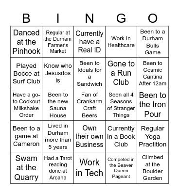 Spoke Sisters Bingo Card