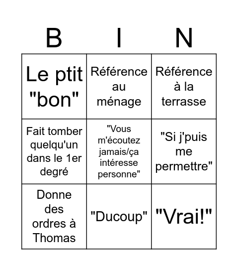 Starter Laura Bingo Card