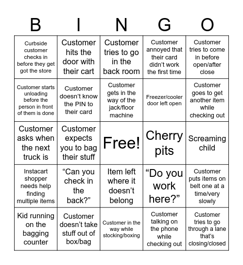 Aldi Bingo Card