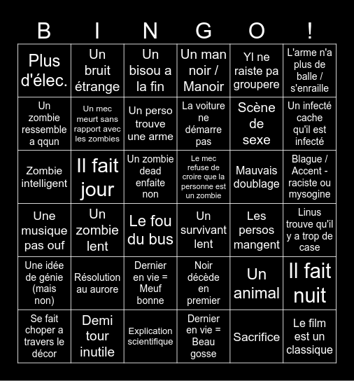 BRAINDEAD Bingo Card