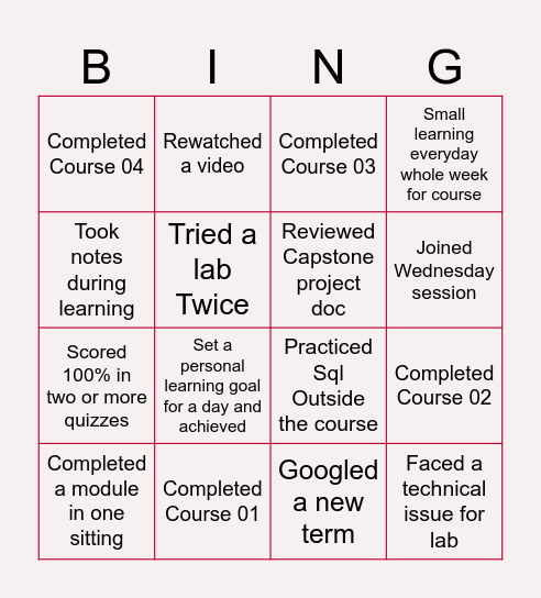 AMER cloud data MMC Bingo Card